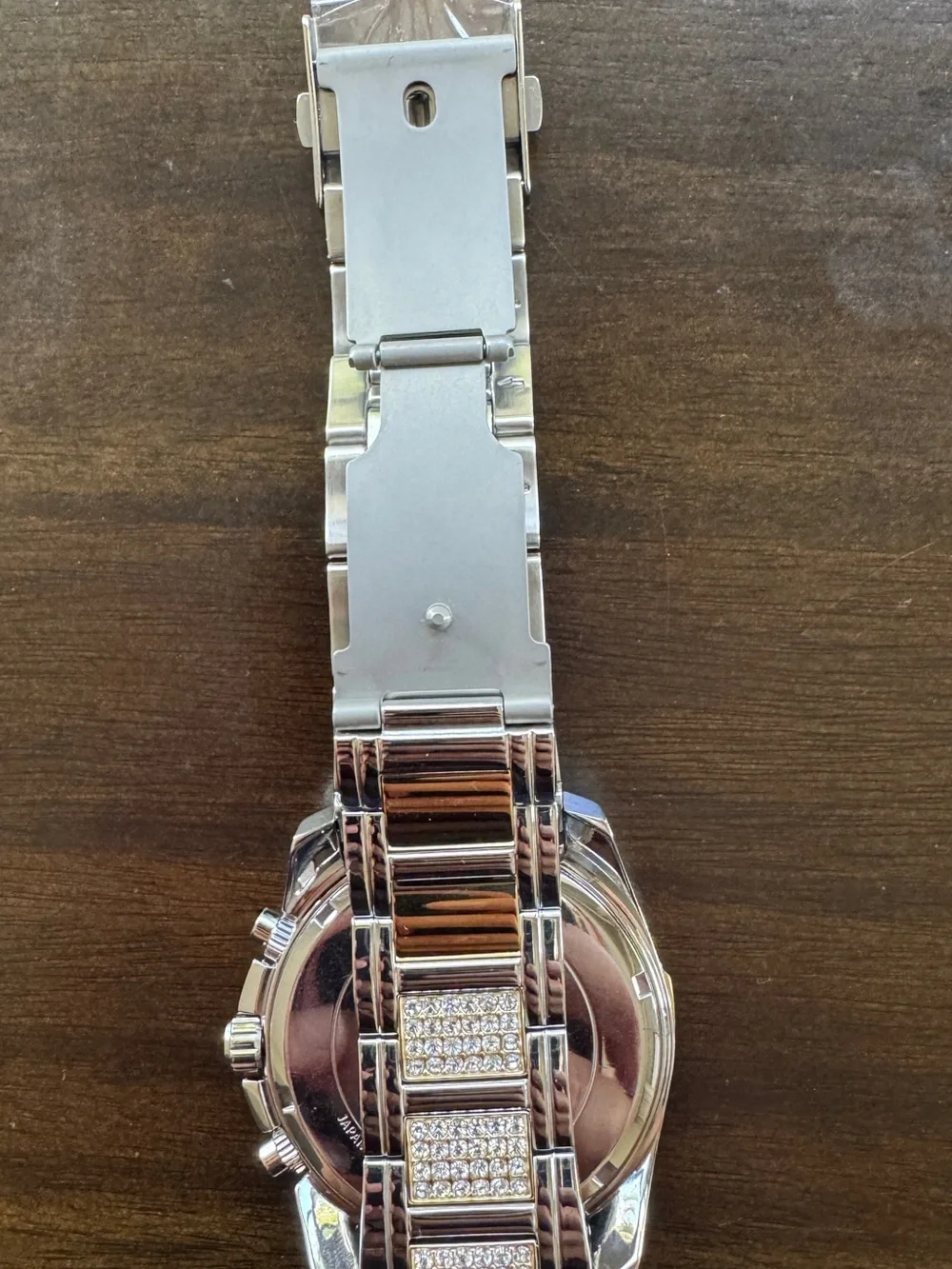 NEW GUESS Men’s Crystal Multifunction Watch Silver Gold Dress Watch